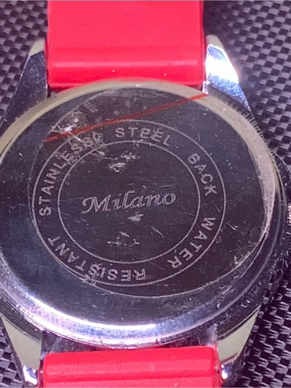 Milano Vibrant Red Silicone Sport Watch